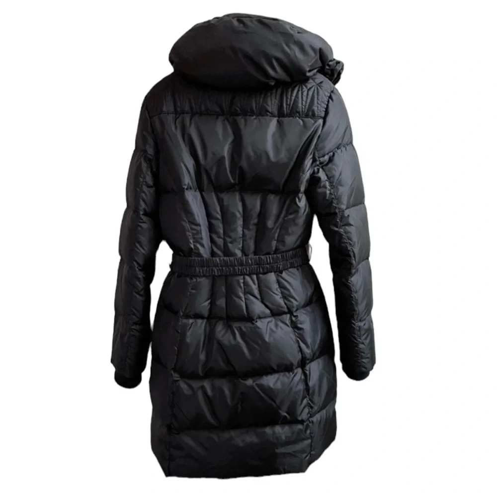 Sam Edelman Women's Belted Longline Down Puffer Jacket